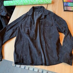 Aston goat leather shirt jacket. XL